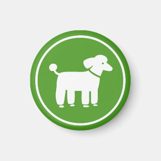 Poodle Graphic (Green) Magnet