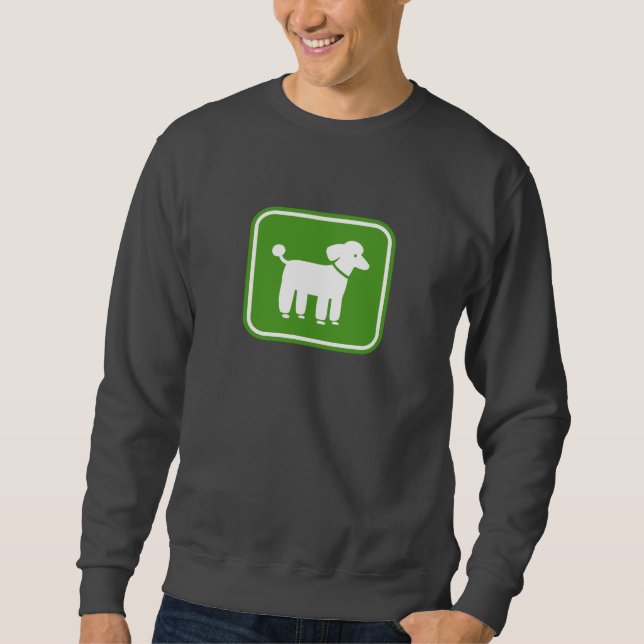 Poodle Graphic (Green) Sweatshirt (Front)