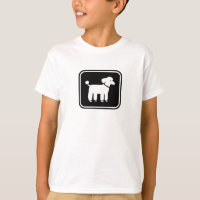 Poodle Graphic (White on Black)