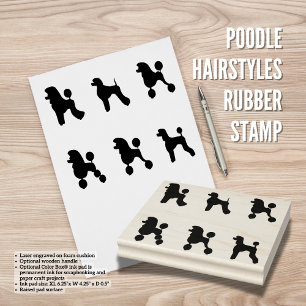 Poodle Hairstyles Rubber Stamp