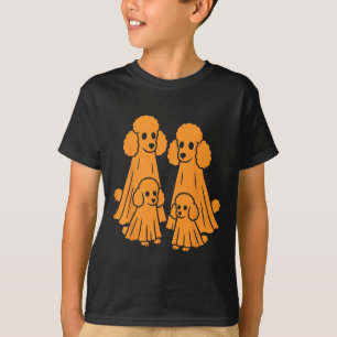 Poodle Halloween Poodle Ghost Family Funny Dog Lov T-Shirt