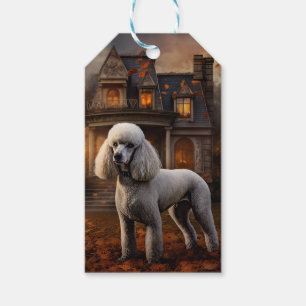 Poodle Halloween Scary Gift Tags