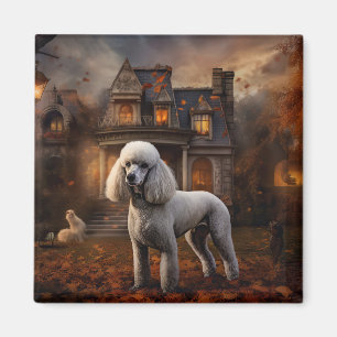Poodle Halloween Scary Magnet