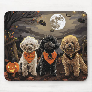 Poodle Halloween Spooky Mouse Pad
