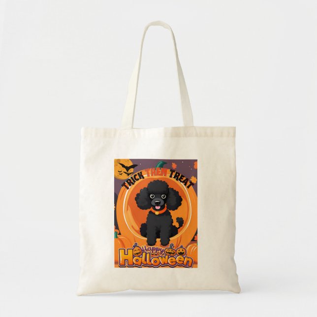 Poodle Halloween Tote (Front)