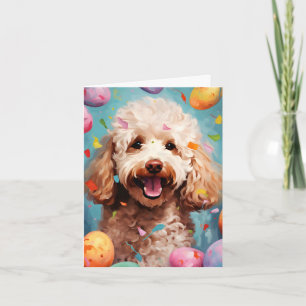 Poodle Happy Easter Card