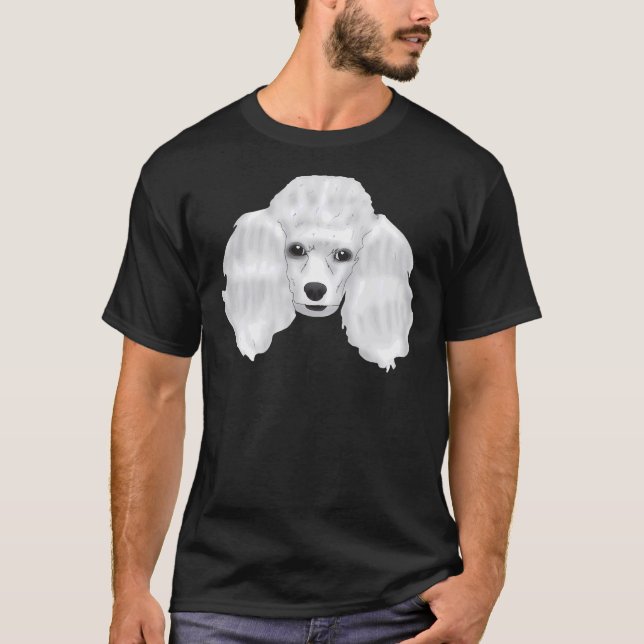 Poodle Head  Dark Blue      T-Shirt (Front)