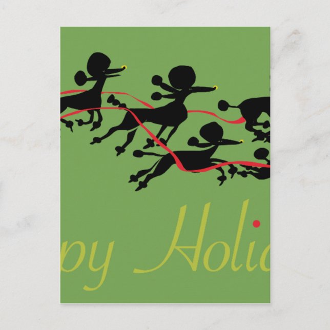 Poodle Holiday card (Front)