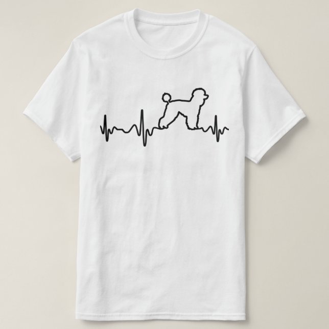 Poodle Home Heartbeat T-Shirt (Design Front)