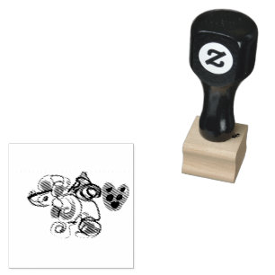 Poodle hot rubber stamp