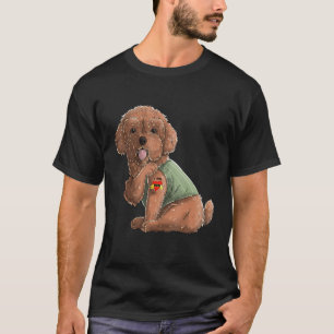 Poodle I Love Mum Tattoo Dog  Funny Mother's Day T-Shirt