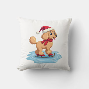 Poodle Ice Skater Cushion
