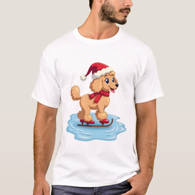 Poodle Ice Skater T-Shirt (Front)