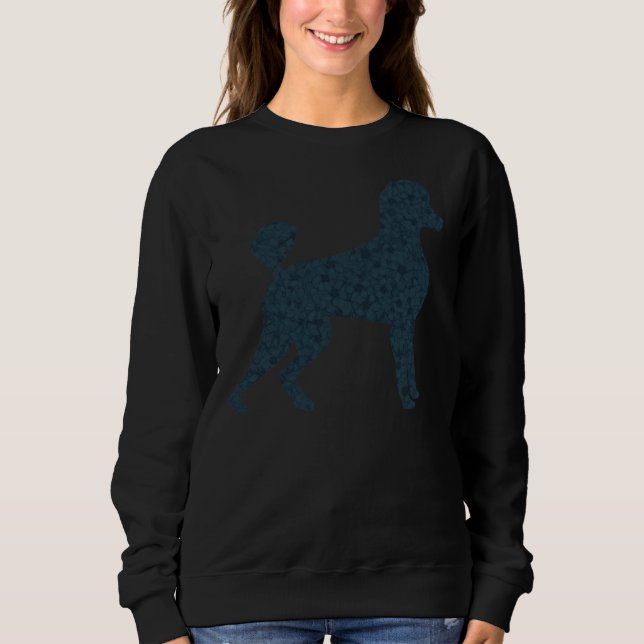 Poodle In Shades Of Blue Sweatshirt (Front)