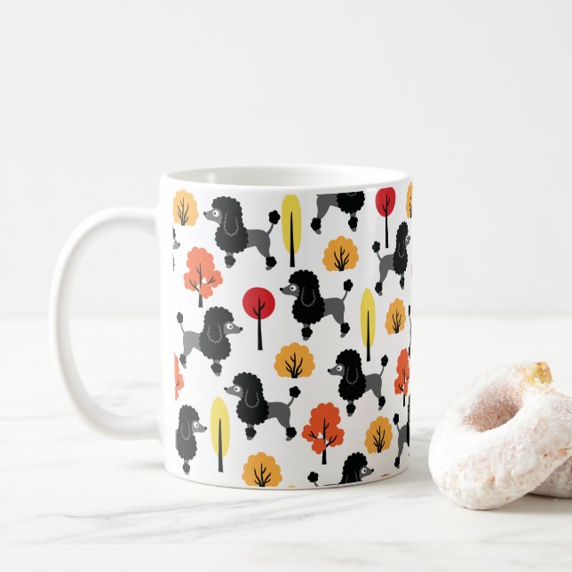 Poodle in the park coffee mug (With Donut)