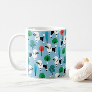 Poodle in the park coffee mug