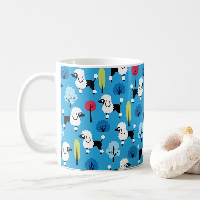 Poodle in the park coffee mug (With Donut)