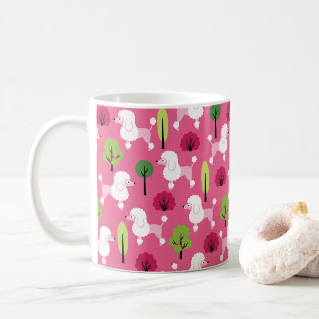 Poodle in the park coffee mug (With Donut)