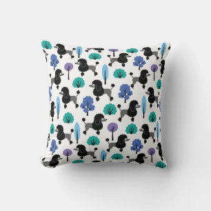 Poodle in the park cushion