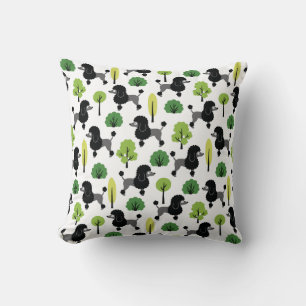 Poodle in the park cushion