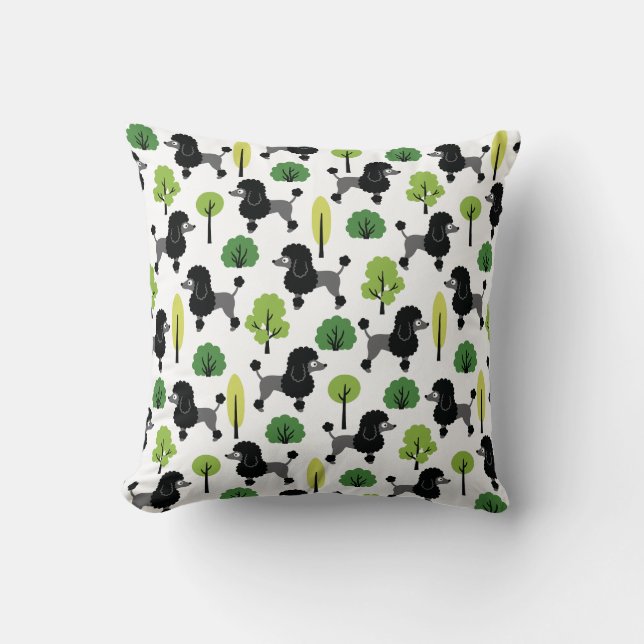 Poodle in the park cushion (Front)