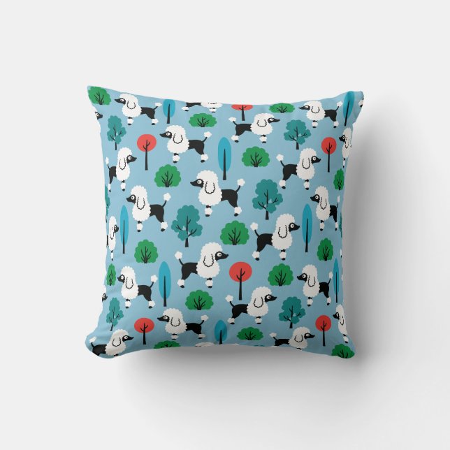Poodle in the park cushion (Front)