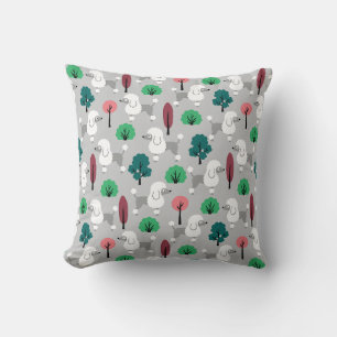 Poodle in the park cushion