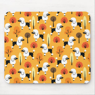 Poodle in the park mouse pad