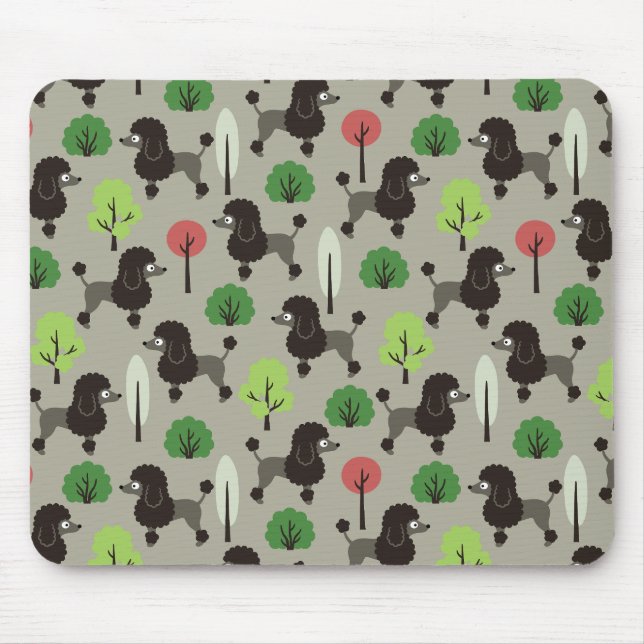 Poodle in the park mouse pad (Front)