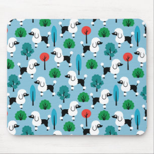 Poodle in the park mouse pad