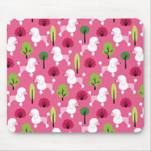 Poodle in the park mouse pad