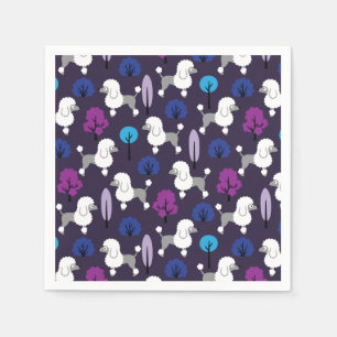 Poodle in the park napkin