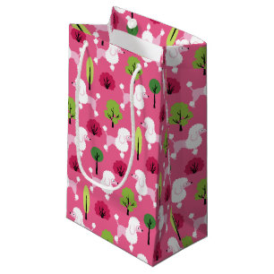 Poodle in the park. small gift bag