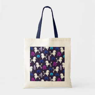 Poodle in the park tote bag