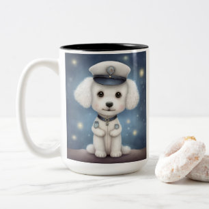 Poodle K9 Hero...Protect & Serve Two-Tone Coffee Mug
