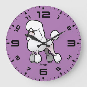 Poodle Large Clock
