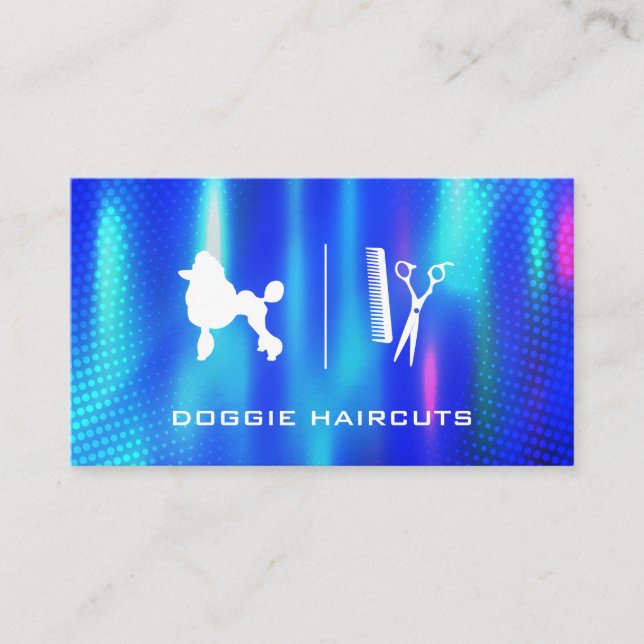 Poodle Logo | Grooming Business Card (Front)