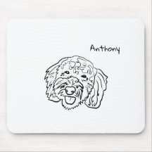 Poodle Love - Customisable Mouse Pad
