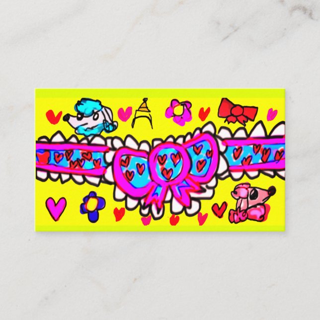 Poodle lover business card (Front)