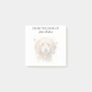 Poodle Lover Monogrammed Dog Post-it Notes
