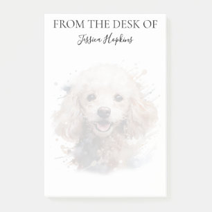 Poodle Lover Monogrammed Dog Post-it Notes