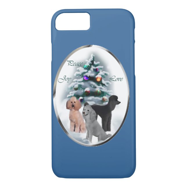 Poodle Lovers Christmas Case-Mate iPhone Case (Back)