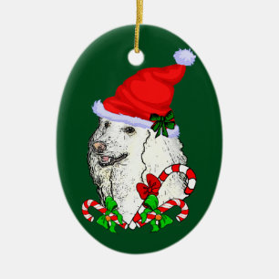 Poodle Lovers Christmas Ceramic Tree Decoration