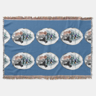 Poodle Lovers Christmas Throw Blanket