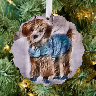 Poodle Lovers Christmas Tree Decoration Card