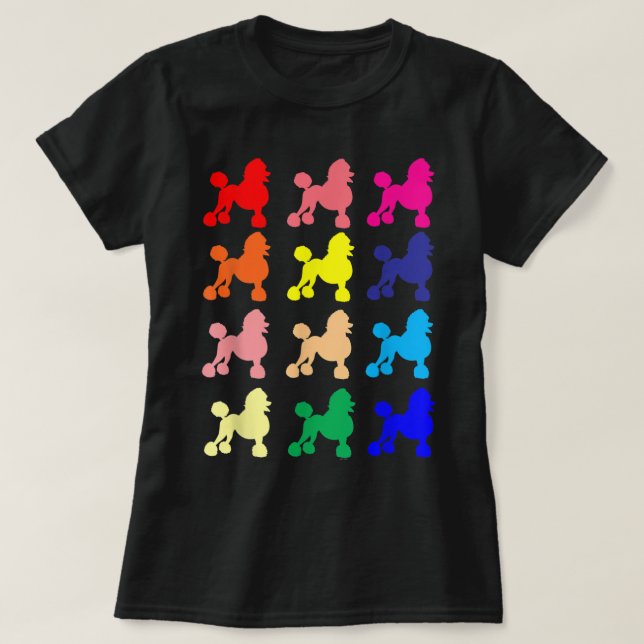 Poodle lovers dog pop art gift t T-Shirt (Design Front)