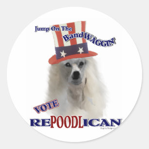 POODLE Lovers Gifts Classic Round Sticker