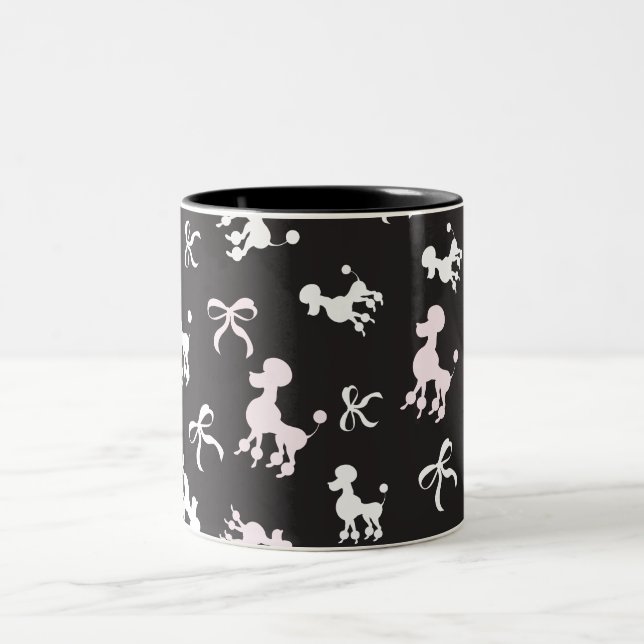 Poodle Lovers Two-Tone Coffee Mug (Center)