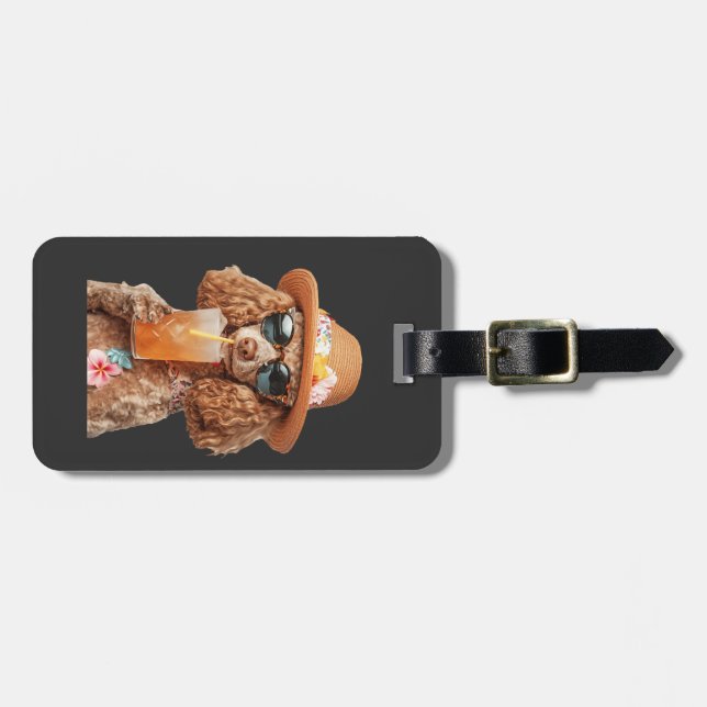 Poodle Luggage Tag (Front Horizontal)