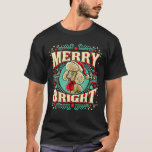 Poodle Merry Bright Christmas Santa Claus Dog  T-Shirt<br><div class="desc">Poodle Merry Bright Christmas Santa Claus Dog</div>